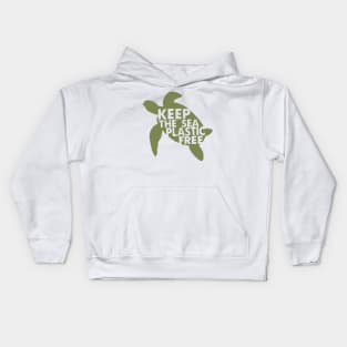 Keep The Sea Plastic Free Turtle Environmental Kids Hoodie